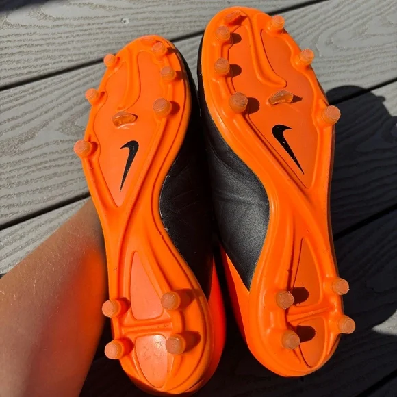 Nike Hypervenom Phantom II AG Leather Black And Orange Men's Size 8